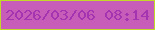 文字の大きさ：5、枠の色：c3d929、背景の色：c75cb9、文字の色：a534b0 無料ブログパーツのブログ時計