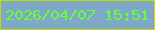 文字の大きさ：4、枠の色：c3dc01、背景の色：7da8c6、文字の色：6cfe35 無料ブログパーツのブログ時計
