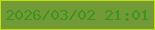 文字の大きさ：4、枠の色：c3df0b、背景の色：729a37、文字の色：41931f 無料ブログパーツのブログ時計