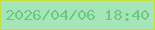 文字の大きさ：3、枠の色：c3df3e、背景の色：a6e5b7、文字の色：6ec885 無料ブログパーツのブログ時計