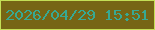 文字の大きさ：4、枠の色：c3df56、背景の色：766515、文字の色：37a993 無料ブログパーツのブログ時計
