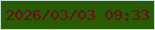文字の大きさ：1、枠の色：c3dfcd、背景の色：285c03、文字の色：6e081e 無料ブログパーツのブログ時計