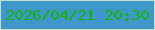 文字の大きさ：4、枠の色：c3e0cf、背景の色：4097ca、文字の色：13b50d 無料ブログパーツのブログ時計