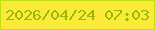 文字の大きさ：1、枠の色：c3e10e、背景の色：faea39、文字の色：9cb606 無料ブログパーツのブログ時計