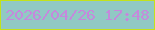 文字の大きさ：4、枠の色：c3e21b、背景の色：91c9c4、文字の色：c589dc 無料ブログパーツのブログ時計