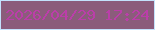 文字の大きさ：4、枠の色：c3e2fc、背景の色：8b5c7b、文字の色：bb3ea9 無料ブログパーツのブログ時計