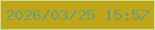 文字の大きさ：4、枠の色：c3e3a2、背景の色：c0a516、文字の色：649e80 無料ブログパーツのブログ時計