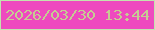 文字の大きさ：1、枠の色：c3e4af、背景の色：ee4abf、文字の色：c5cc92 無料ブログパーツのブログ時計