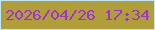 文字の大きさ：2、枠の色：c3e5fd、背景の色：b09f38、文字の色：9f32d0 無料ブログパーツのブログ時計