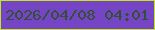 文字の大きさ：5、枠の色：c3e61c、背景の色：7645c6、文字の色：325035 無料ブログパーツのブログ時計