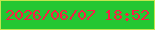 文字の大きさ：1、枠の色：c3e64f、背景の色：25c732、文字の色：fb1c45 無料ブログパーツのブログ時計