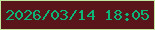 文字の大きさ：4、枠の色：c3e79f、背景の色：59151a、文字の色：0cb578 無料ブログパーツのブログ時計