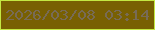文字の大きさ：4、枠の色：c3e842、背景の色：786002、文字の色：786b55 無料ブログパーツのブログ時計