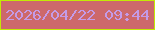 文字の大きさ：1、枠の色：c3e905、背景の色：cd686b、文字の色：c49be8 無料ブログパーツのブログ時計