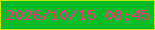 文字の大きさ：3、枠の色：c3ea07、背景の色：02bb29、文字の色：fe2b80 無料ブログパーツのブログ時計