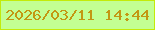文字の大きさ：5、枠の色：c3eb09、背景の色：c3ff93、文字の色：c39712 無料ブログパーツのブログ時計