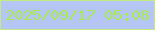 文字の大きさ：4、枠の色：c3eb7d、背景の色：b5c6f4、文字の色：a6ea50 無料ブログパーツのブログ時計