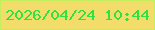 文字の大きさ：3、枠の色：c3ee5d、背景の色：f2dc6a、文字の色：31e043 無料ブログパーツのブログ時計