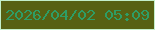 文字の大きさ：3、枠の色：c3efca、背景の色：576113、文字の色：2e9d65 無料ブログパーツのブログ時計