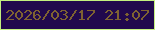 文字の大きさ：4、枠の色：c3f07f、背景の色：21094d、文字の色：7e6231 無料ブログパーツのブログ時計