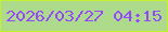 文字の大きさ：1、枠の色：c3f12d、背景の色：adda8b、文字の色：944afc 無料ブログパーツのブログ時計