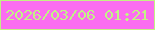 文字の大きさ：3、枠の色：c3f183、背景の色：fb6df0、文字の色：c1f485 無料ブログパーツのブログ時計