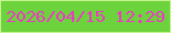 文字の大きさ：3、枠の色：c3f490、背景の色：6dd33d、文字の色：ed39c3 無料ブログパーツのブログ時計