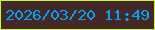 文字の大きさ：3、枠の色：c3f83e、背景の色：442827、文字の色：03a2f7 無料ブログパーツのブログ時計