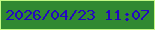 文字の大きさ：2、枠の色：c3f985、背景の色：308931、文字の色：2307c0 無料ブログパーツのブログ時計