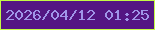 文字の大きさ：1、枠の色：c3fa45、背景の色：541683、文字の色：a095e9 無料ブログパーツのブログ時計