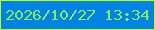 文字の大きさ：2、枠の色：c3fb15、背景の色：0083e1、文字の色：87ea61 無料ブログパーツのブログ時計