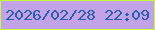 文字の大きさ：5、枠の色：c3fd2f、背景の色：c3a3e7、文字の色：2b5caf 無料ブログパーツのブログ時計