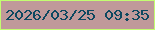 文字の大きさ：1、枠の色：c3fd71、背景の色：c0999a、文字の色：0d4860 無料ブログパーツのブログ時計