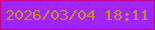 文字の大きさ：2、枠の色：c40087、背景の色：9e26f8、文字の色：cb8b2c 無料ブログパーツのブログ時計