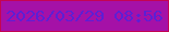文字の大きさ：4、枠の色：c40452、背景の色：a511a7、文字の色：5d1fd4 無料ブログパーツのブログ時計