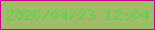文字の大きさ：3、枠の色：c4048e、背景の色：9ebc6a、文字の色：62d249 無料ブログパーツのブログ時計