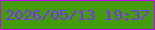 文字の大きさ：3、枠の色：c406fc、背景の色：449b0e、文字の色：7d2ef9 無料ブログパーツのブログ時計