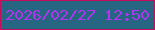 文字の大きさ：4、枠の色：c40c5d、背景の色：276682、文字の色：b235ee 無料ブログパーツのブログ時計