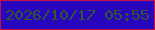 文字の大きさ：5、枠の色：c41045、背景の色：2806bd、文字の色：32562d 無料ブログパーツのブログ時計