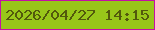 文字の大きさ：1、枠の色：c410a6、背景の色：98c61a、文字の色：52590c 無料ブログパーツのブログ時計