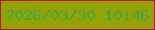 文字の大きさ：1、枠の色：c41120、背景の色：94a304、文字の色：43a544 無料ブログパーツのブログ時計