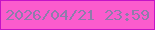 文字の大きさ：2、枠の色：c413c6、背景の色：fb5ccd、文字の色：8f7cab 無料ブログパーツのブログ時計