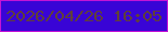 文字の大きさ：5、枠の色：c414d5、背景の色：3904d6、文字の色：60403b 無料ブログパーツのブログ時計