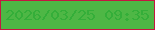 文字の大きさ：2、枠の色：c41741、背景の色：4eb745、文字の色：34ae39 無料ブログパーツのブログ時計