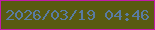 文字の大きさ：4、枠の色：c41aaa、背景の色：595a11、文字の色：597ba3 無料ブログパーツのブログ時計