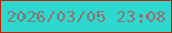 文字の大きさ：3、枠の色：c41b03、背景の色：2dd9cf、文字の色：917170 無料ブログパーツのブログ時計
