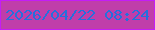 文字の大きさ：1、枠の色：c41df7、背景の色：c03eaa、文字の色：2570dc 無料ブログパーツのブログ時計