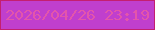 文字の大きさ：5、枠の色：c41f70、背景の色：c03fcd、文字の色：e355ab 無料ブログパーツのブログ時計