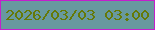 文字の大きさ：2、枠の色：c41fcc、背景の色：68999f、文字の色：657907 無料ブログパーツのブログ時計