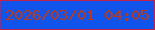 文字の大きさ：4、枠の色：c4214a、背景の色：1154ec、文字の色：b83a1a 無料ブログパーツのブログ時計